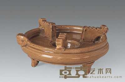 元-明 青釉三足温酒炉 直径13.5cm